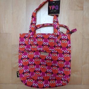 221-**NWT**Yak pak  Quilted Owl Tote bag
